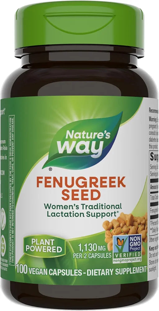 Natures Way Fenugreek Seed 100 Vegan Capsules