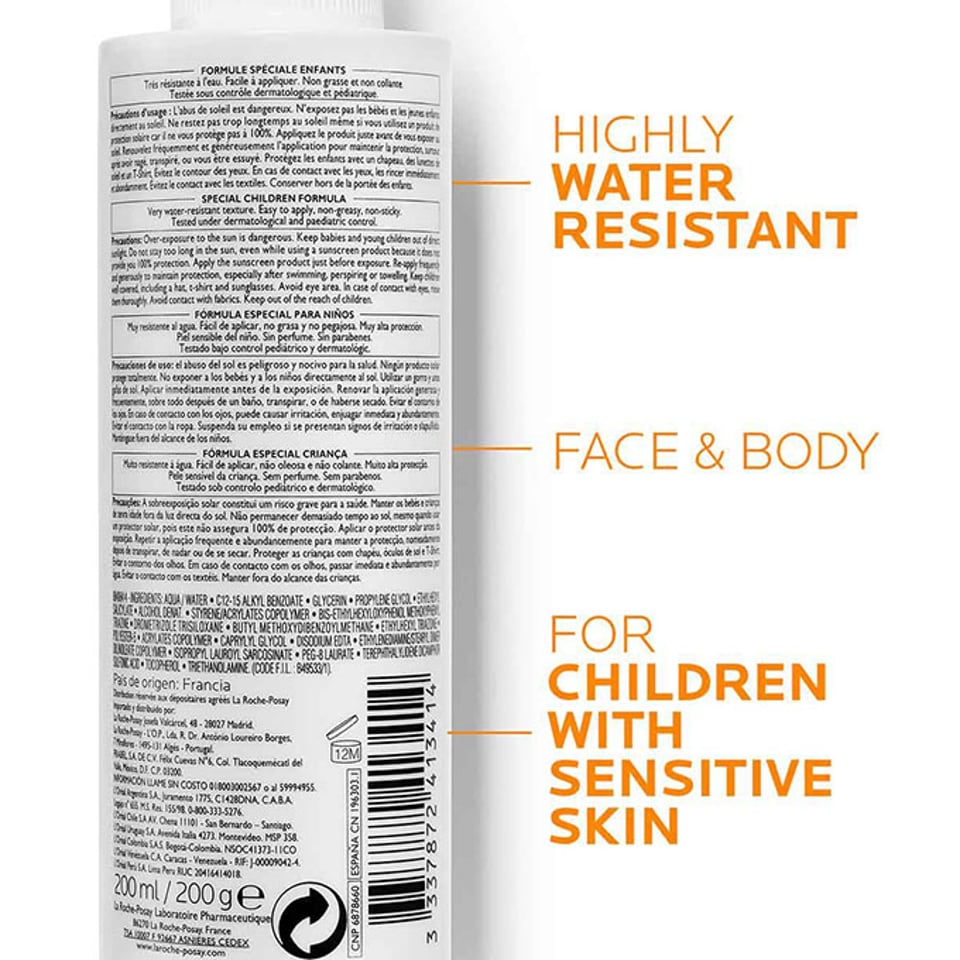 Anthelios Dermo-Pediatrics Sunscreen Invisible Spray SPF50+ 200mL