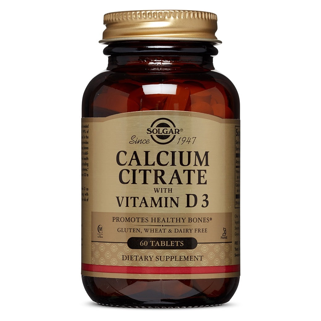 Solgar Calcium Citrate With Vitamin D3, 60 Tablets