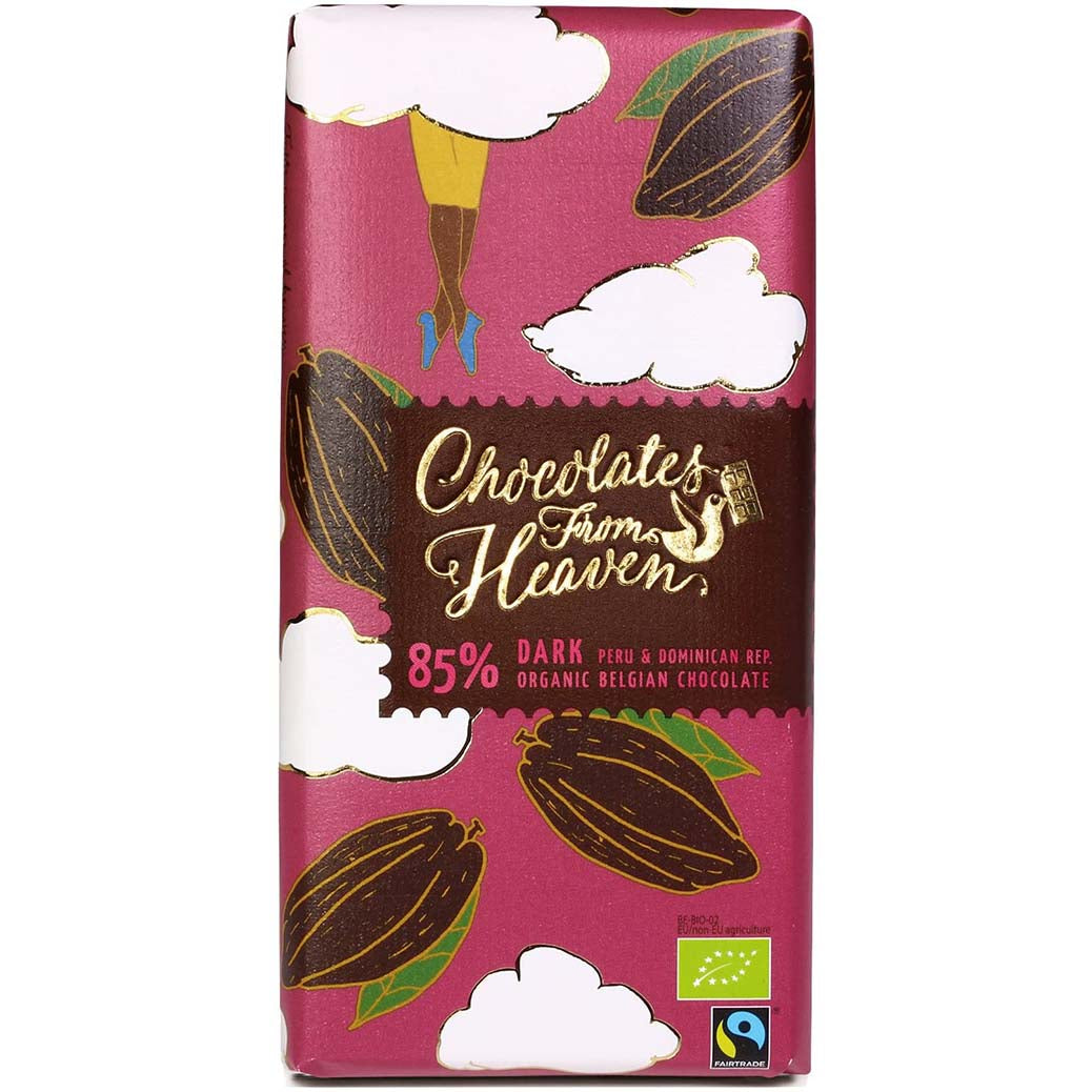 Chocolates From Heaven Organic Belgian Chocolate, Dark Peru, 100 Gm