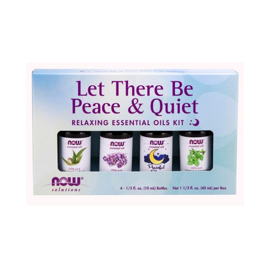 Now Solutions Let There Be Peace & Quiet, Relaxing Essential Oil Kit, Set of 4 x 10 ml