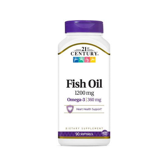 21st Century Fish Oil 1200mg Omega-3 360mg 90 Softgels