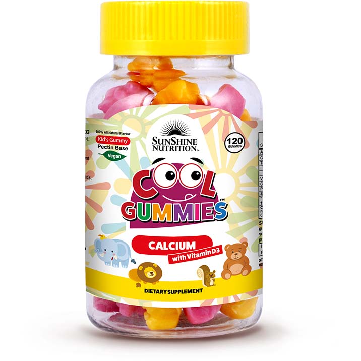 Sunshine Nutrition Cool Gummies Calcium With Vitamin D3, 60 Gummies