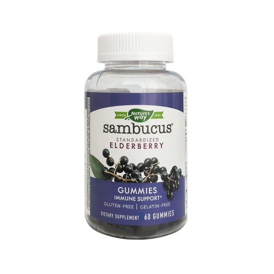 Natures Way Sambucus Elderberry Adult's Immune Boost Gummies, 60 Gummies