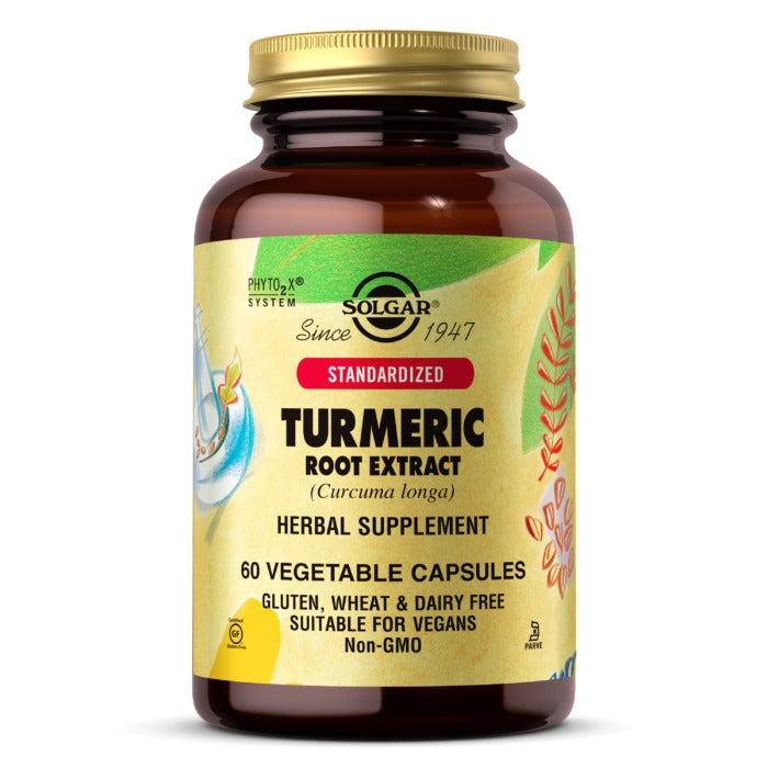 Solgar Standardized Turmeric Root Extract, 60 Vegetable Capsules