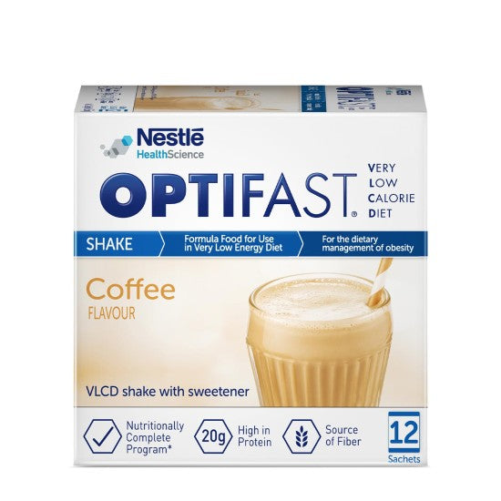 Optifast Very Low-Calorie Diet Shake Coffee Flavor 12 Sachets - Protein-Rich