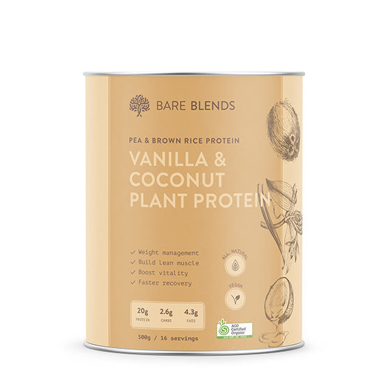 Bare Blends Vanilla Coconut Plant Vegan Protein 500g