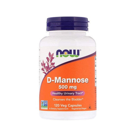 Now Foods D-Mannose 500 mg 120 Veg Capsules