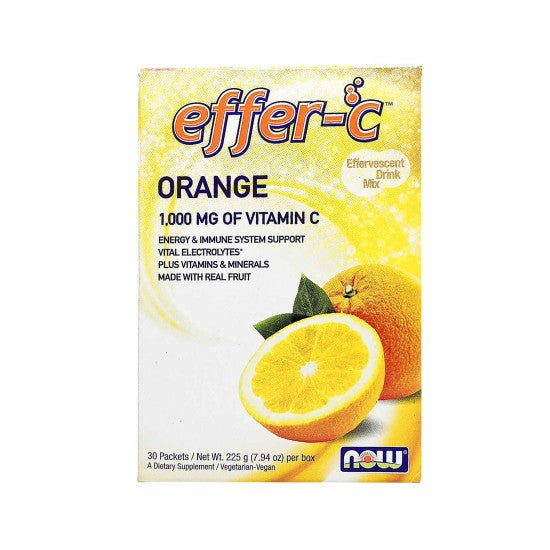 Now Foods Effer-C Orange Packets 30 Packets