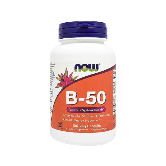 Now Foods Vitamin B-50 mg 100 Veg Capsules