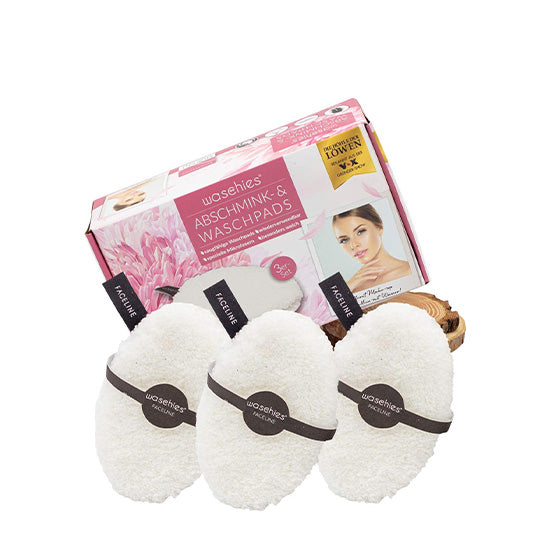 Waschies White Edition Makeup Removal & Cleansing Pads 3pc Set