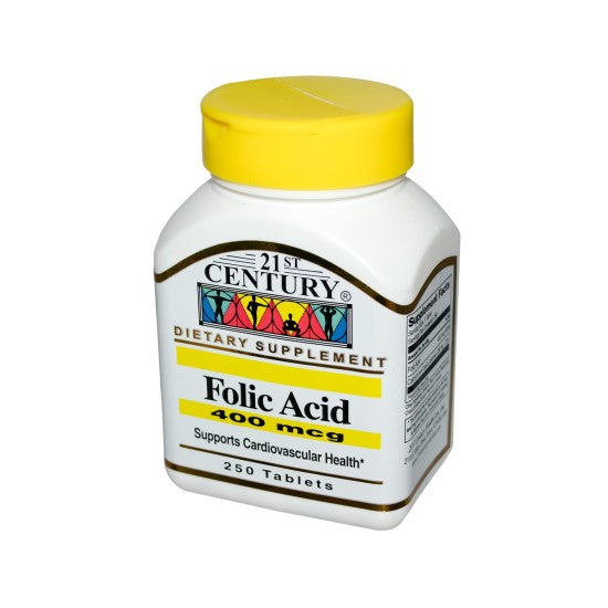 21st Century Folic Acid 400mcg 250 Tablets