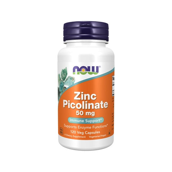 Now Foods Zinc Picolinate 50mg 60 Veg Capsules