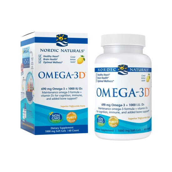 Nordic Naturals, Omega-3D, 60 Softgels
