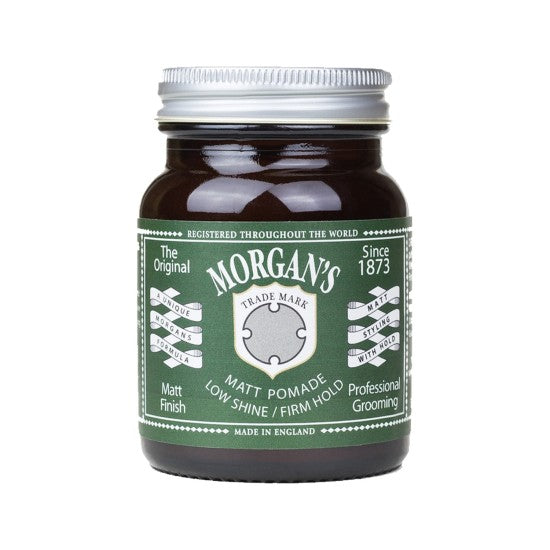 Morgan's Pomade Low Shine & Firm Hold Matt Finish 100 gm Jar (Green label)
