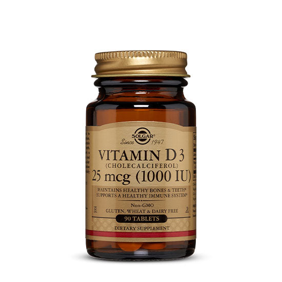 Solgar Vitamin D3 (Cholecalciferol) 25mcg (1000 Iu) 90 Tablets