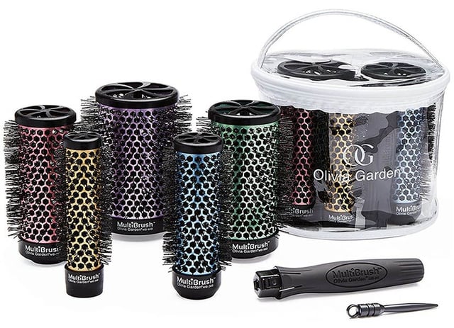 Multibrush Detachable Thermal Styling Hair Brush Kit - 6 Pieces