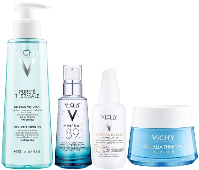 Vichy Hydration Routine for Normal to Combination Skin - 4 Products