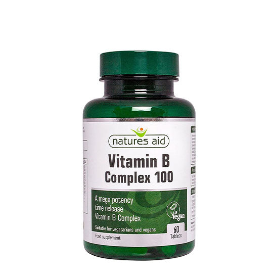 Natures Aid Vitamin B Complex 100 Time Release 60 Tablets