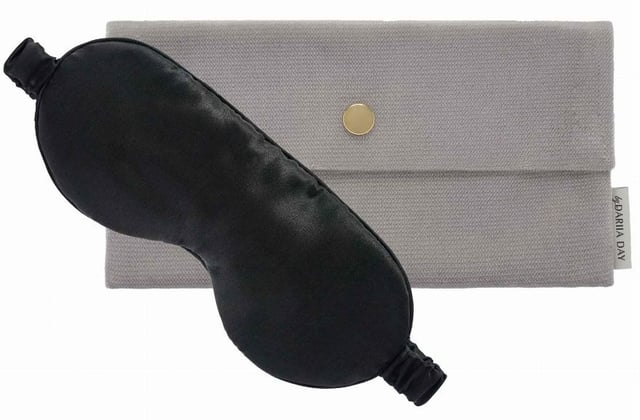 100% Mulberry Silk Eye Mask - One size - Midnight Black