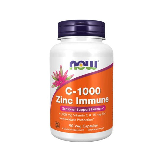 Now Foods Vitamin C-1000 Zinc Immune 90 Veg Capsules