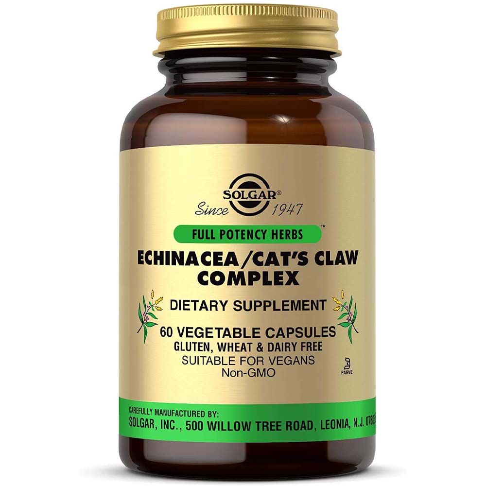 Solgar Echinacea Cat's Claw Complex, 60 Vegetable Capsules