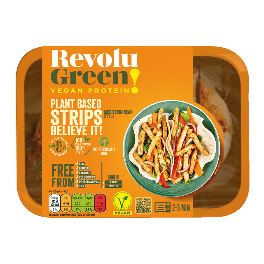 Revolu Green Mediterranean Style Stips, 160 Gm