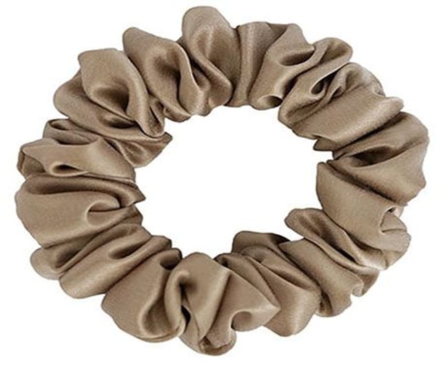 100% Mulberry Silk Scrunchie - Small - French Beige