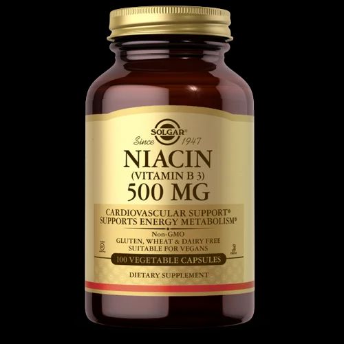 Solgar Niacin (Vitamin B3), 500 mg, 100 Tablets