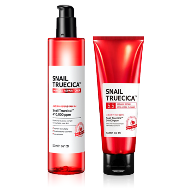 SOME BY MI Snail Truecica Cleanser + Toner