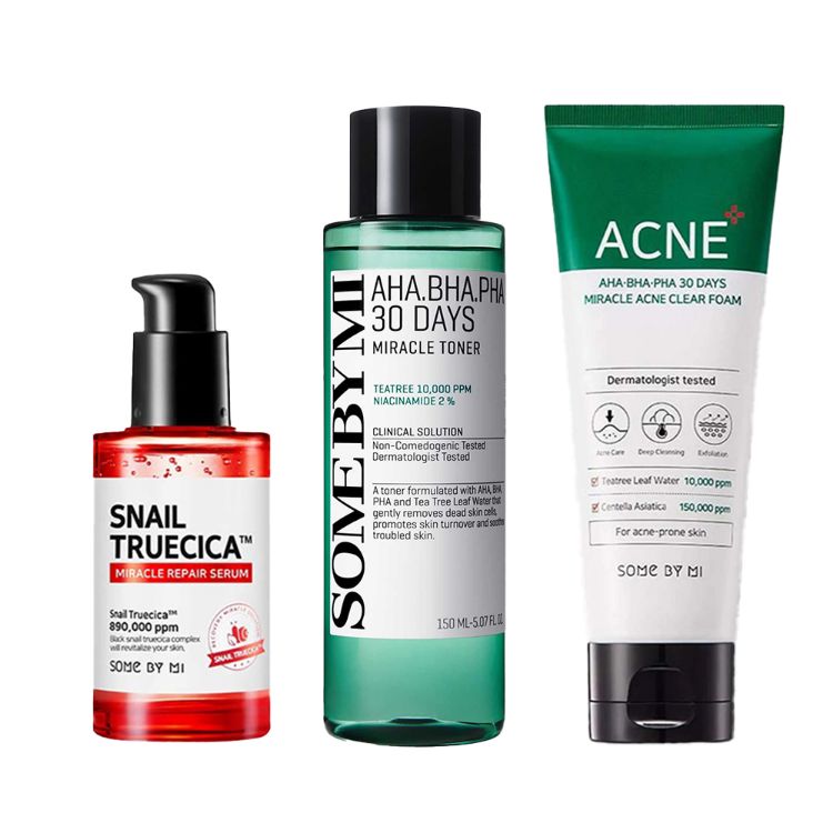SOME BY MI Miracle Foam + Miracle Toner + Truecica Serum Set