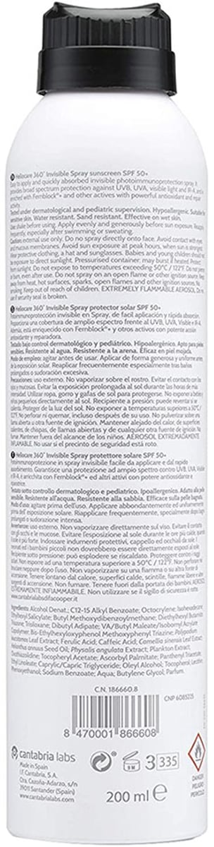 360º Invisible Spray SPF50 200mL