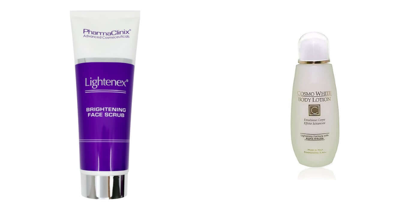 Pharmaclinix Lightenex Brightening Face Scrub & Wash 250 ML+ Cosmo White Body Lotion 200 ML