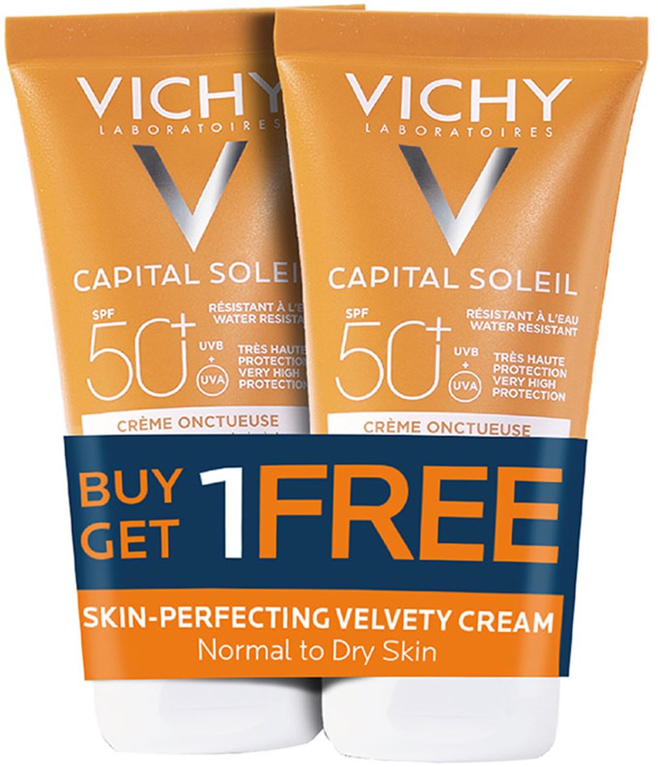 Vichy Capital Soleil Velvety Sunscreen for Normal to Dry Skin SPF50 Set 2 x 50mL