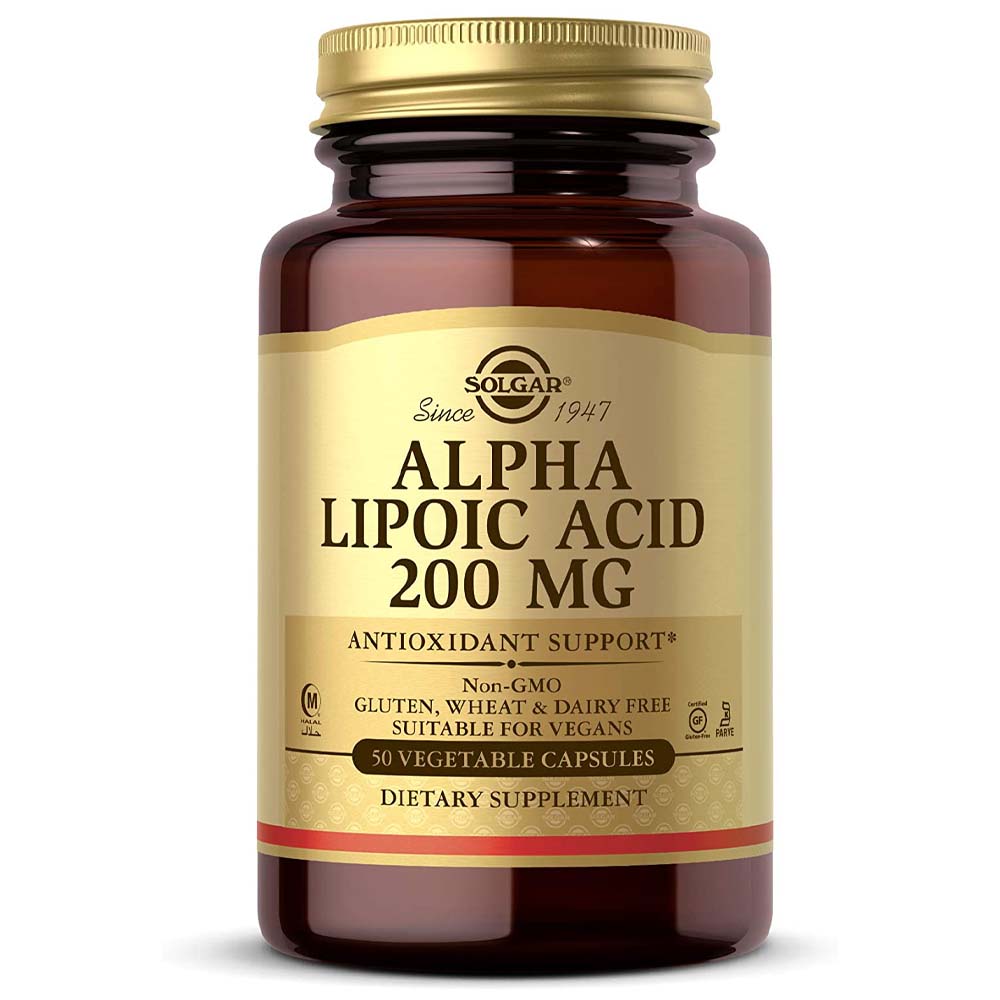 Solgar Alpha Lipoic Acid, 200 mg, 50 Vegetable Capsules