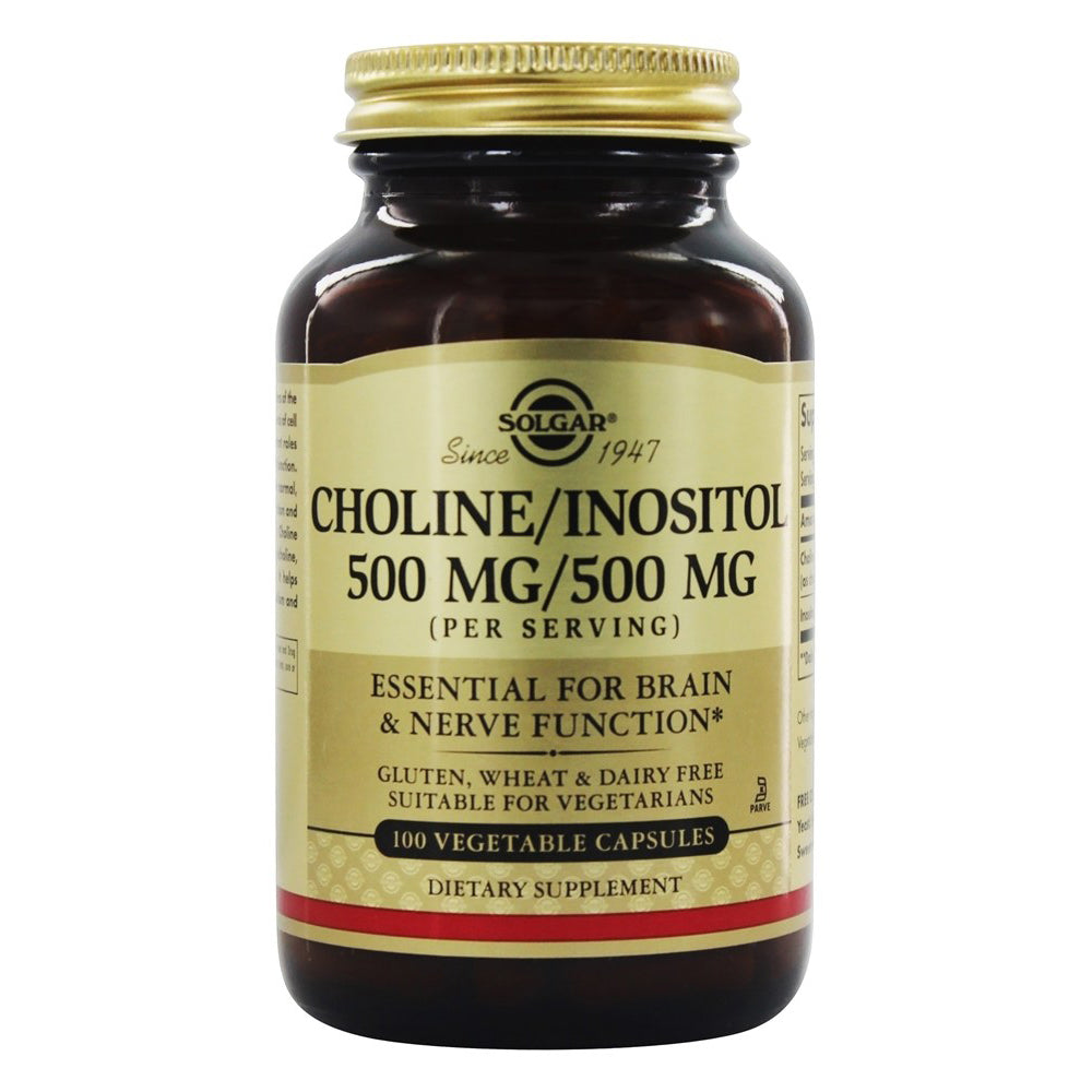 Solgar Choline/Inositol, 100 Veggie Capsules, 500 mg