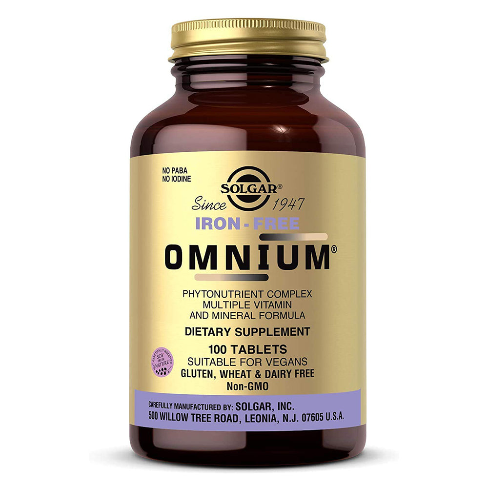 Solgar Iron Free Omnium, 100 Tablets
