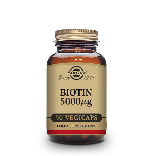 Solgar Biotin 5000mcg 50 Vegetable Capsules