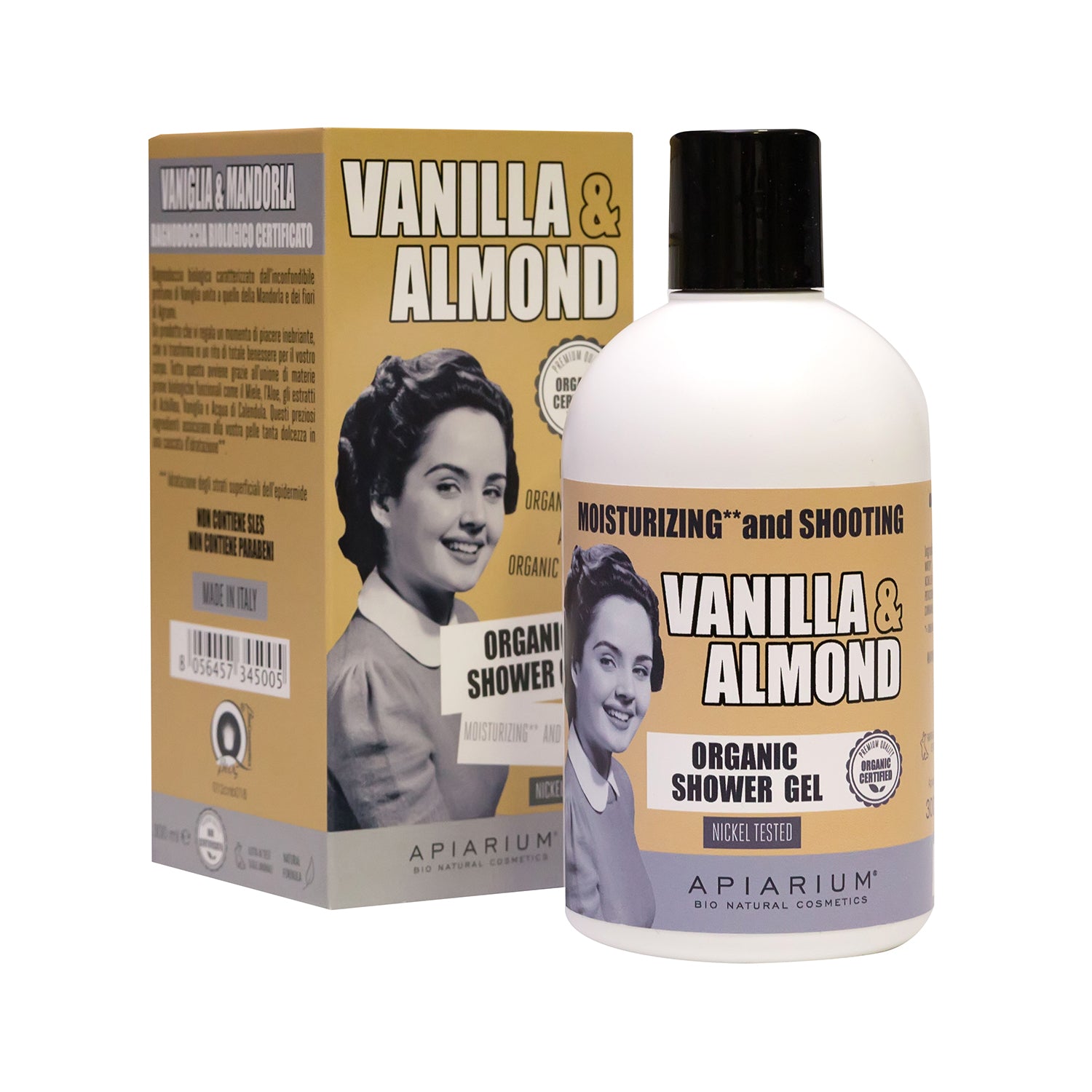 Apiarium Organic Vanilla & Almond Shower Gel 300ml