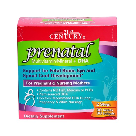 21st Century Prenatal Multivitamin DHA 30 30 Tablets Softgels