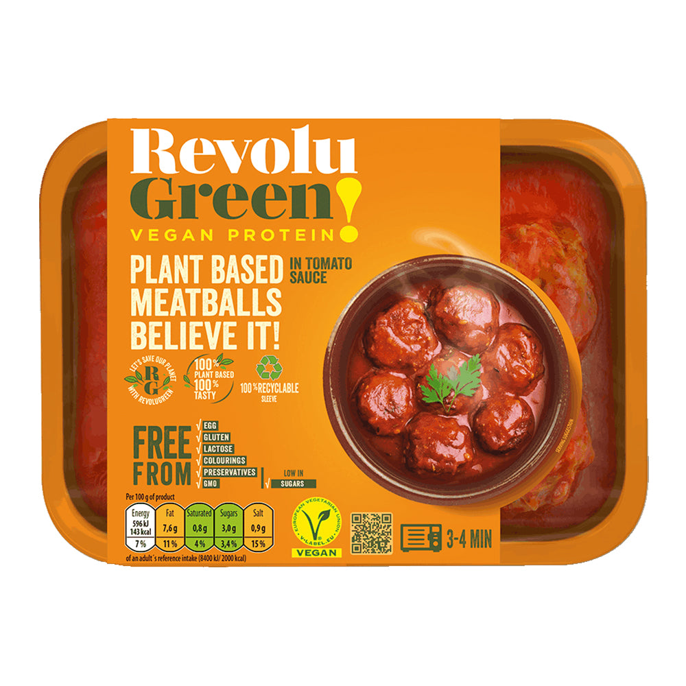 Revolu Green Meatballs In Tomato Sauce, 270 Gm