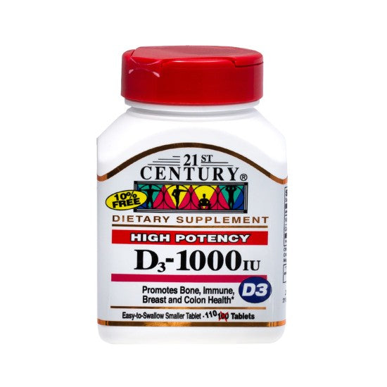 21st Century High Potency D3-1000 i.u. 110 Tablets