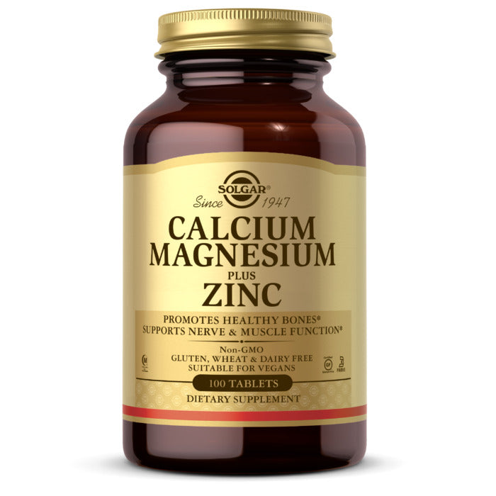 Solgar Calcium Magnesium Plus Zinc, 100 Tablets
