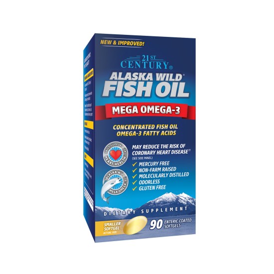 21st Century Alaska Wild Fish Oil Mega Omega-3 90 Softgels