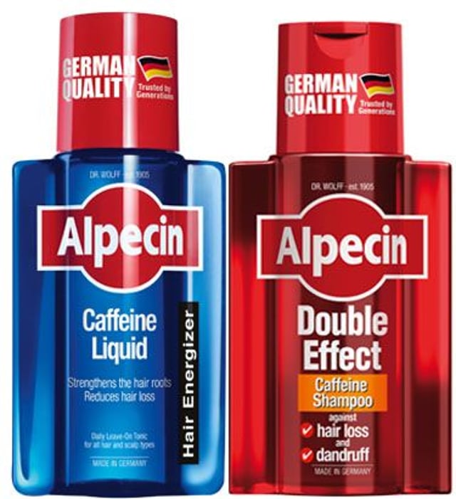 Alpecin Double Effect Caffeine Shampoo 200mL with Caffeine Liquid 200mL