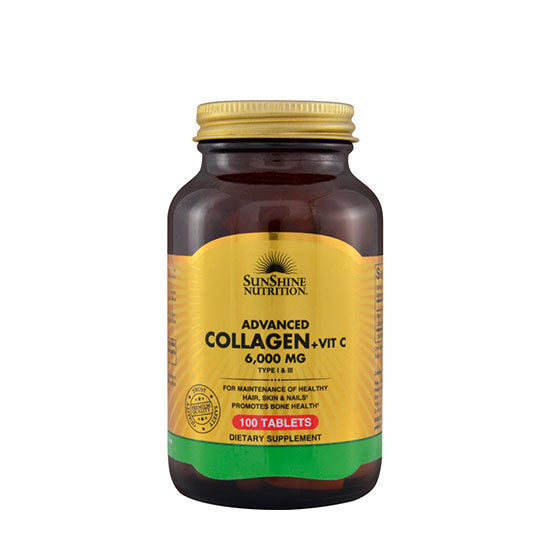 Sunshine Nutrition Advanced Collagen Vitamin C 100 Tablets