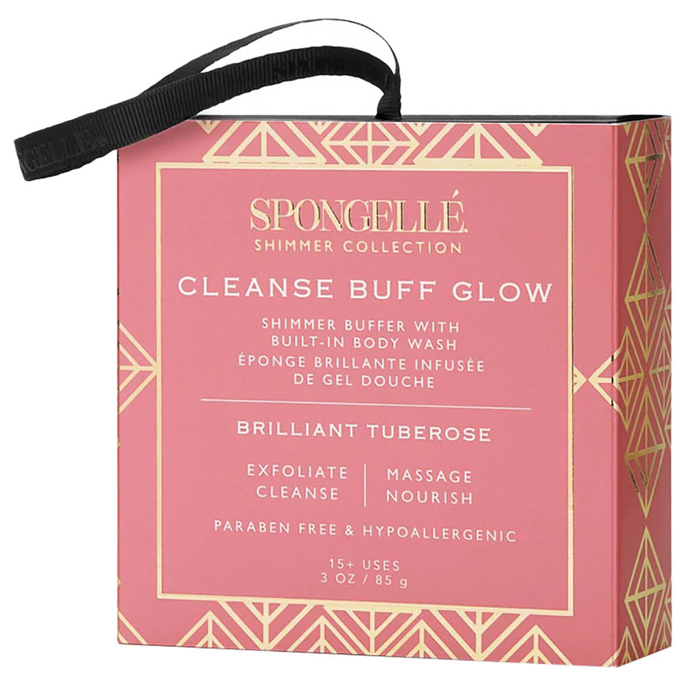 Spongelle Shimmer Body Buffer Brilliant Tuberose 15 Washes 85g