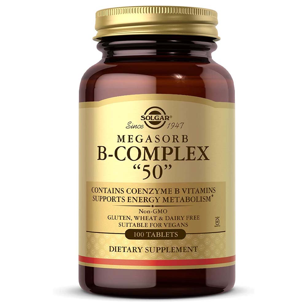 Solgar Megasorb B-complex 50, 100 Tablets